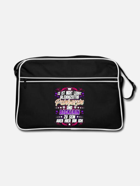 Bäckerin - Retro Tasche - Schwarz/Weiß