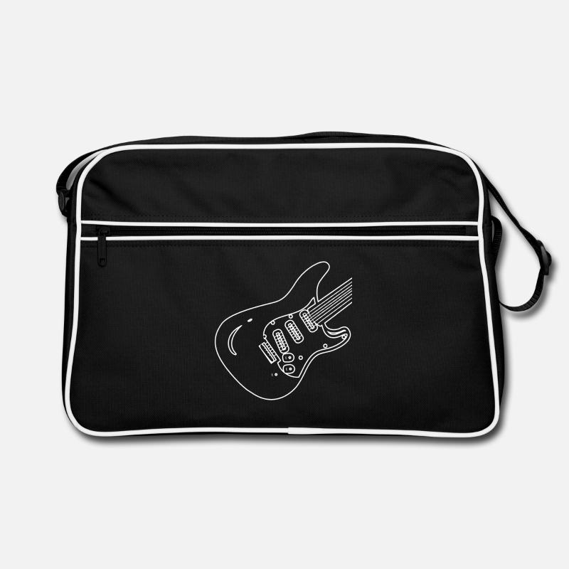 Gitarre - Retro Tasche - Schwarz/Weiß