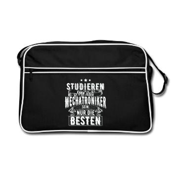 Mechatroniker - Retro Tasche - Schwarz/Weiß - Vorne