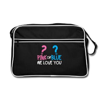 Gender Reveal Party - Retro Tasche - Schwarz/Weiß - Vorne