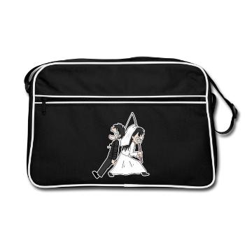 Marry Meme Lustig - Retro Bag - black/white - Front