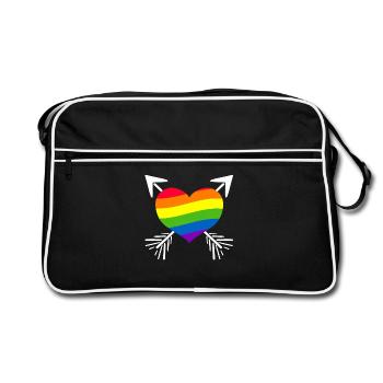 Arc-en-ciel - Sac Retro - noir/blanc - Devant