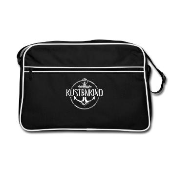 Küstenkind Anker Home Northern Germany North Sea - Retro Bag - black/white - Front