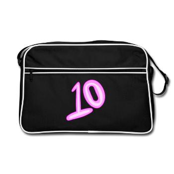 10 - Retro Bag - black/white - Front