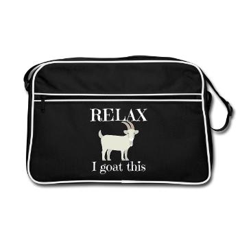 Détends-toi je chèvre ça - Sac Retro - noir/blanc - Devant