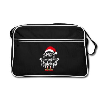 Santa's Favourite Psychologist - Retro Bag - black/white - Front