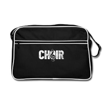Chor Gesang Sänger - Retro Tasche - Schwarz/Weiß - Vorne