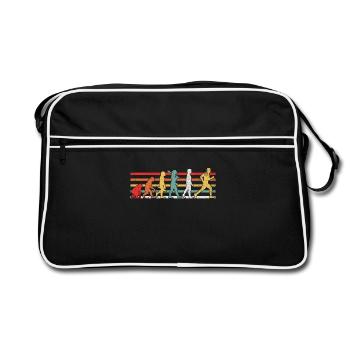 Evolution Läufer - Retro Tasche - Schwarz/Weiß - Vorne