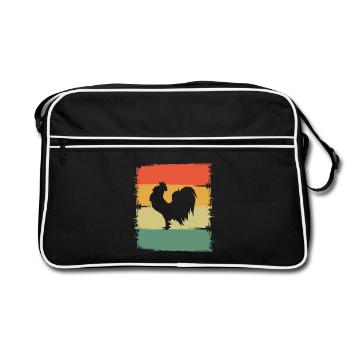 Hahn - Retro Tasche - Schwarz/Weiß - Vorne