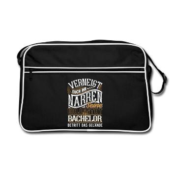 Bachelor - Retro Tasche - Schwarz/Weiß - Vorne