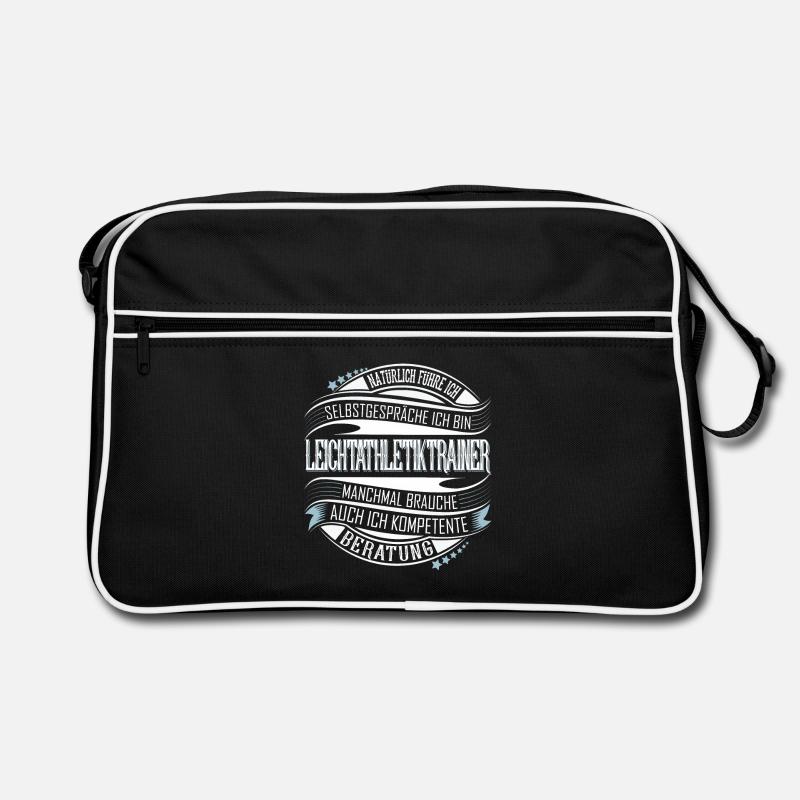 Leichtathletik Trainer - Retro Tasche - Schwarz/Weiß