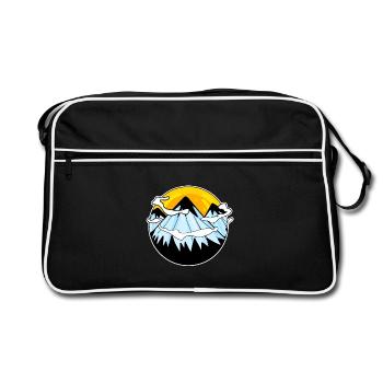 Mountain Mountains - Retro Bag - black/white - Front