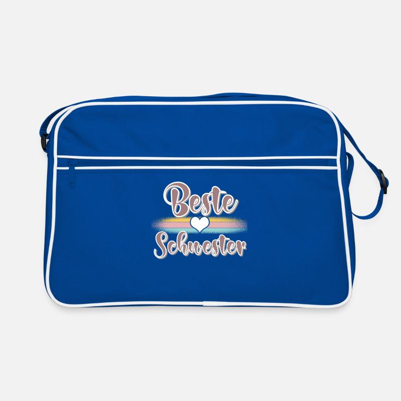 Beste Schwester Retro Tasche