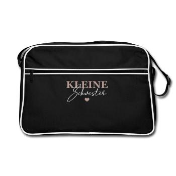 Kleine Schwester - Retro Tasche - Schwarz/Weiß - Vorne