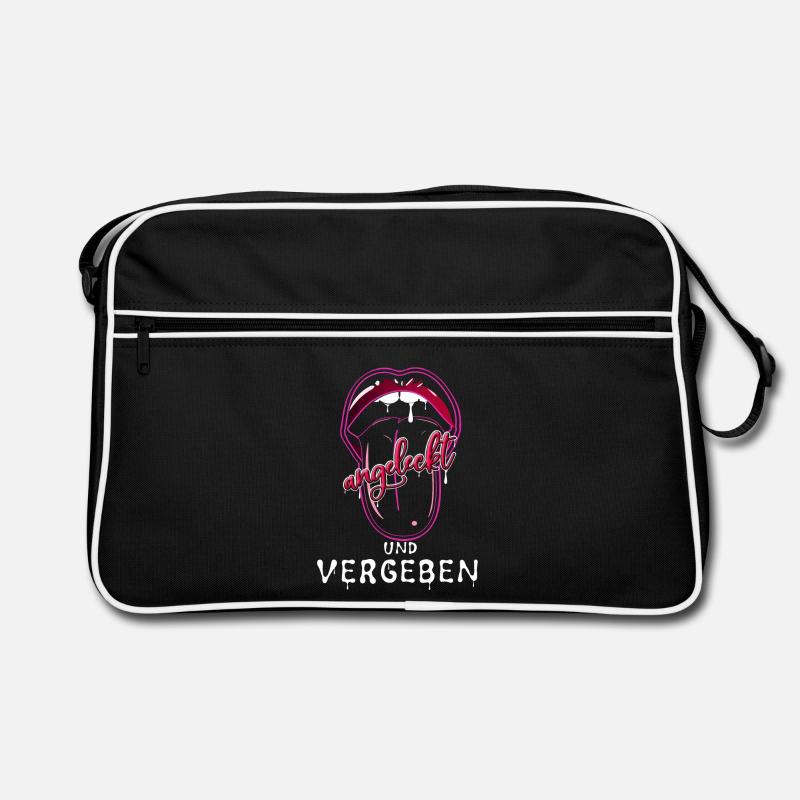 Verliebt - Retro Tasche - Schwarz/Weiß