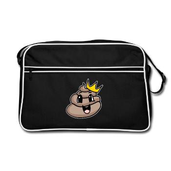 Poop King - Retro Bag - black/white - Front