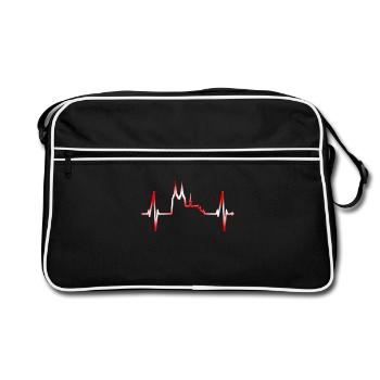 Cologne Skyline Heartbeat Rouge Blanc Kölsch Cologne - Sac Retro - noir/blanc - Devant