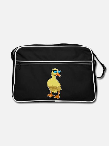 Ente Sonnenbrille - Retro Tasche - Schwarz/Weiß