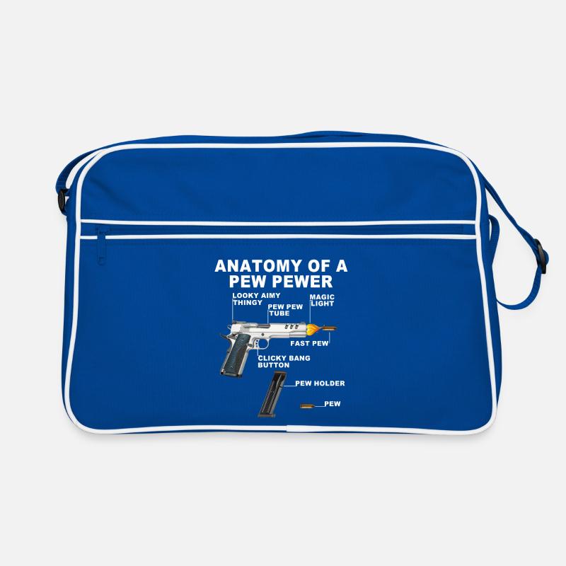 Anatomie eines Pew pewer Retro Tasche
