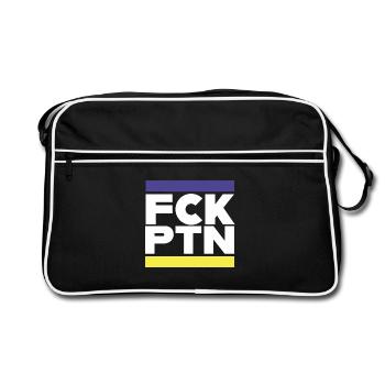 FCK PTN Peace pour l’Ukraine et l’Europe - Sac Retro - noir/blanc - Devant