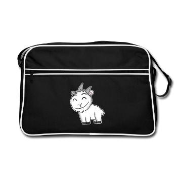 Goat Buck - Retro Bag - black/white - Front