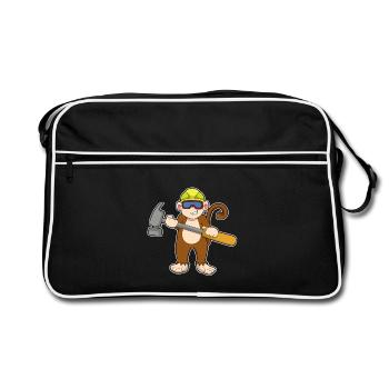 Monkey Craftsman Hammer Craft - Retro Bag - black/white - Front