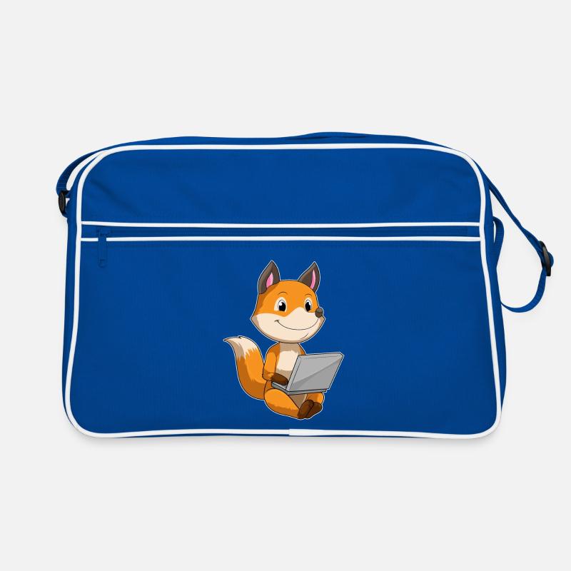 Fuchs avec ordinateur portable Sac Retro