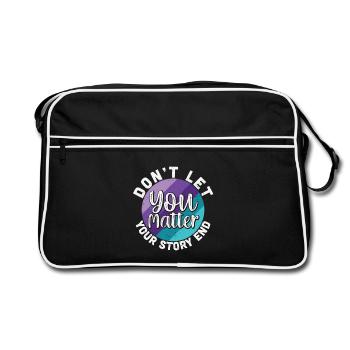 Vous comptez, ne laissez pas votre histoire se terminer - Sac Retro - noir/blanc - Devant