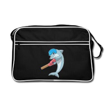 Dolphin Cricket Cricket Bat - Retro Bag - black/white - Front