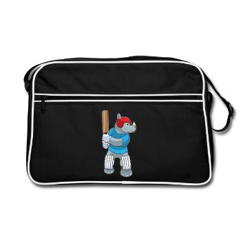 Rhino Cricket Cricket Bats - Retro Bag - black/white - Front