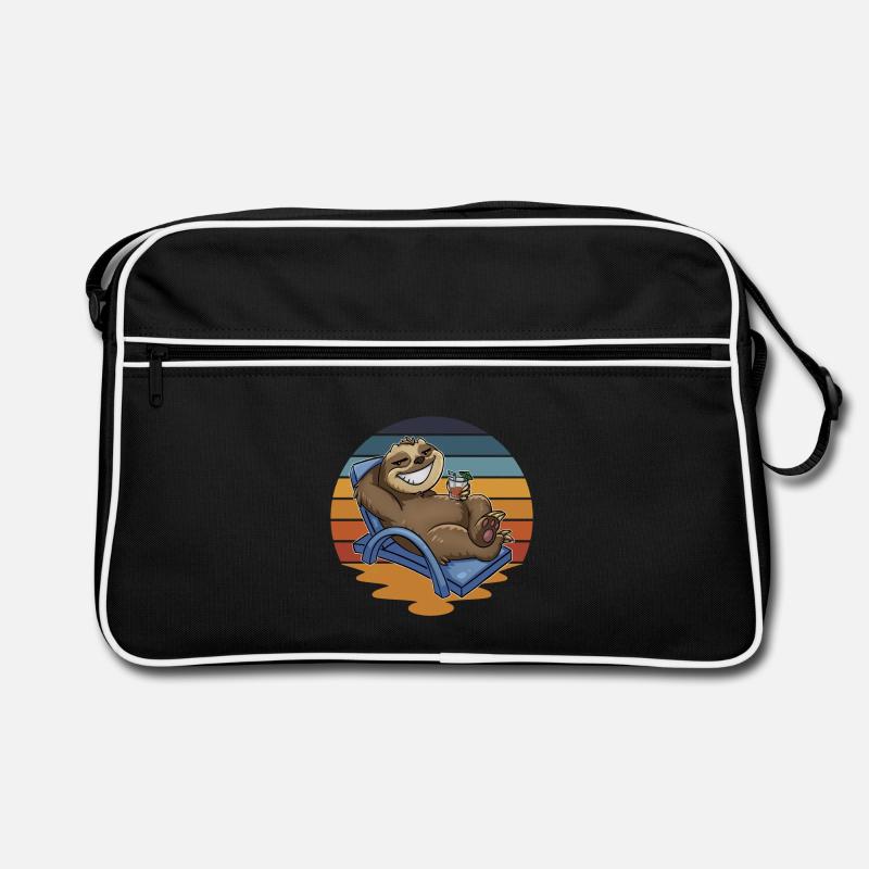 Faultier Urlauber Urlaub Retro Tasche