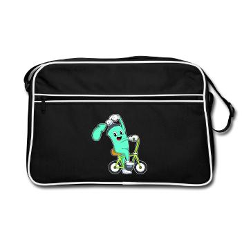 Vélo à bombe aérosol. - Sac Retro - noir/blanc - Devant