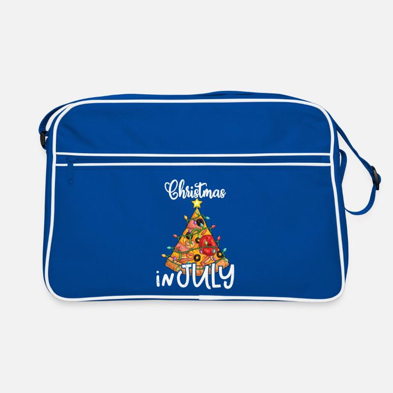 Pizza Weihnachten Im Juli Retro Tasche