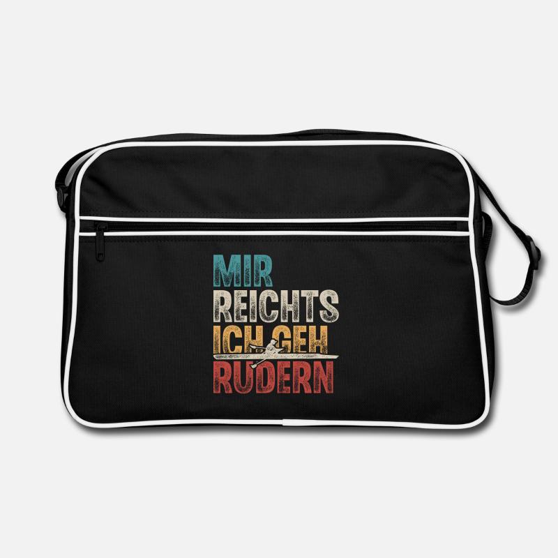 Rudern Ruderer Ruderboot Retro Tasche