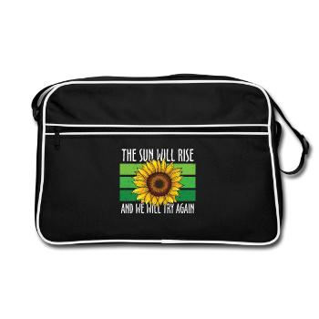 The Sun Will Rise And We Will Try Again - Retro Bag - black/white - Front
