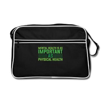 Santé mentale Stabilité mentale - Sac Retro - noir/blanc - Devant