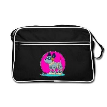 Robot Chien - Sac Retro - noir/blanc - Devant
