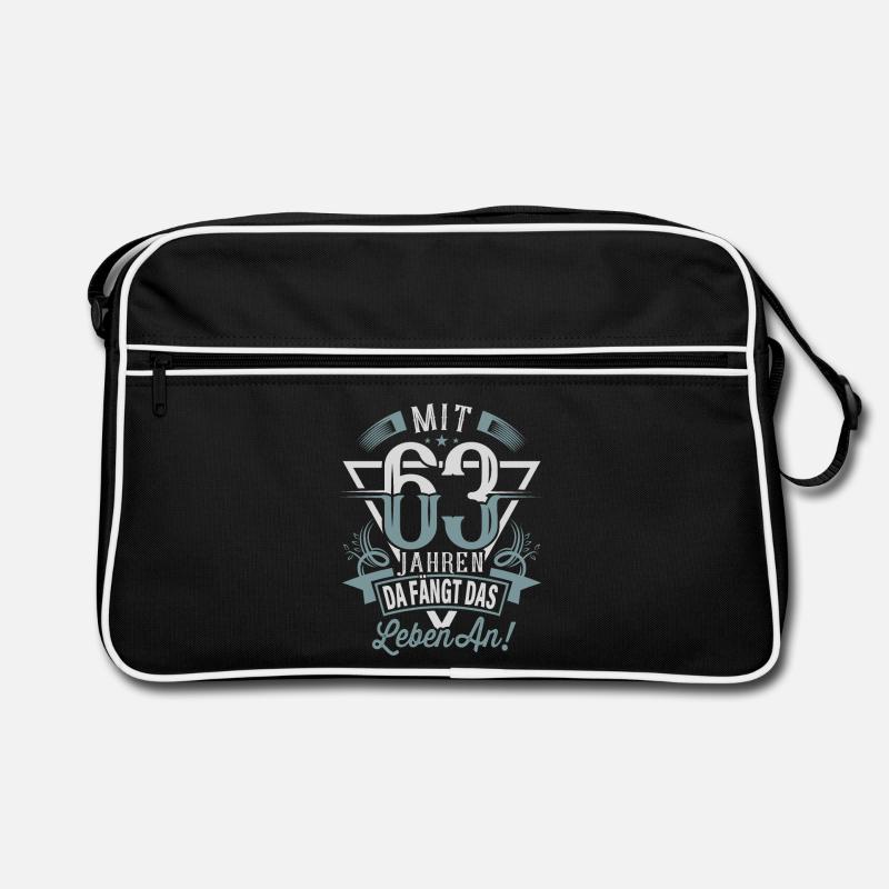 63. Geburtstag Da Fängt Das Leben An Retro Tasche