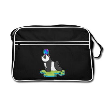 Panda Yoga Gymnastique - Sac Retro - noir/blanc - Devant