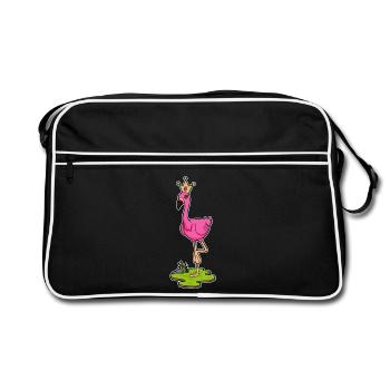 Couronne de flamant rose - Sac Retro - noir/blanc - Devant