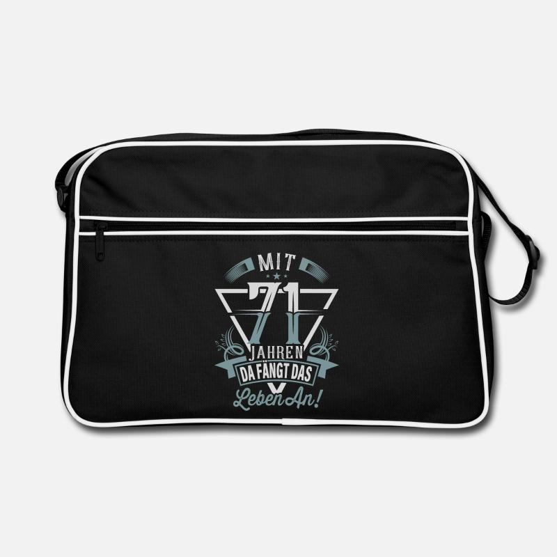 71. Geburtstag Da Fängt Das Leben An Retro Tasche