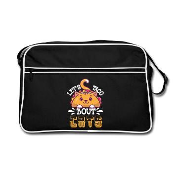 Let's Taco Bout Cats Catlover - Sac Retro - noir/blanc - Devant