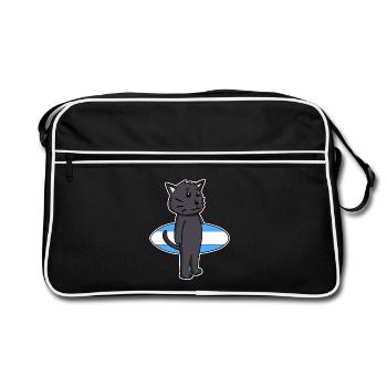 Planche de surf Cat Bombay Surfing Gift - Sac Retro - noir/blanc - Devant