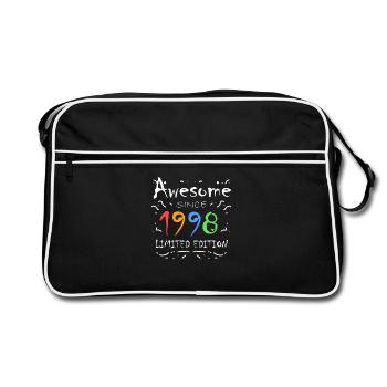 1998 - Born 1998 - Fantastic since 1998 - Retro Bag - black/white - Front