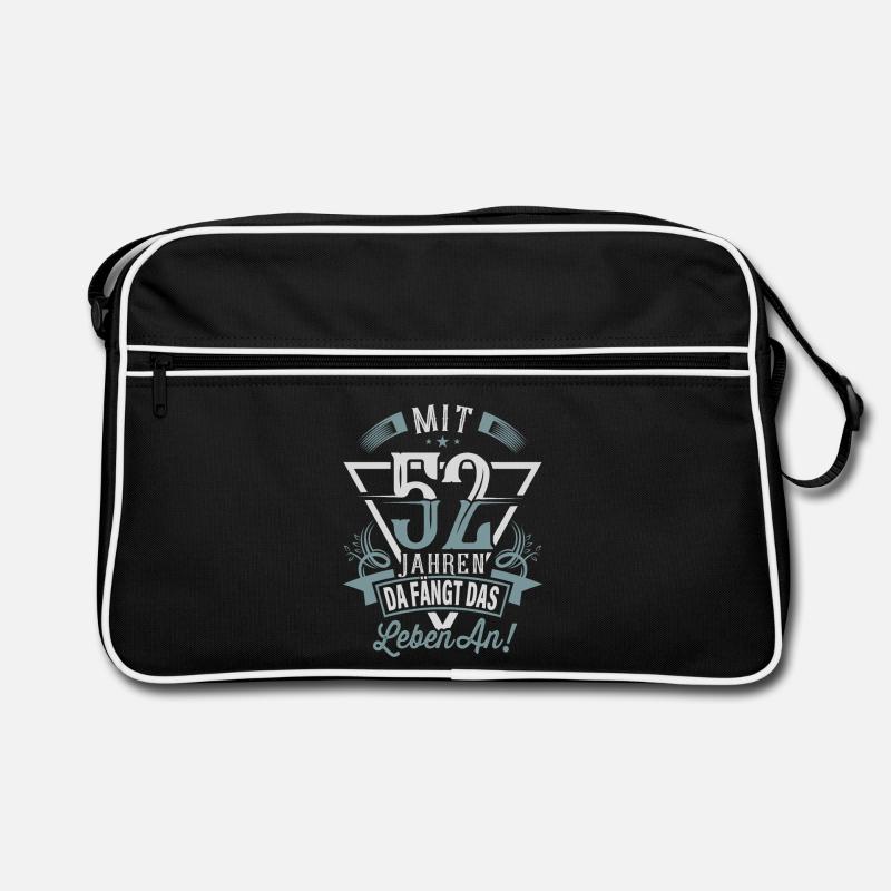 52. Geburtstag Da Fängt Das Leben An Retro Tasche