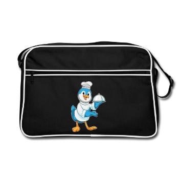 Cuisine d’oiseaux Cuisine de cloches Cuisine - Sac Retro - noir/blanc - Devant