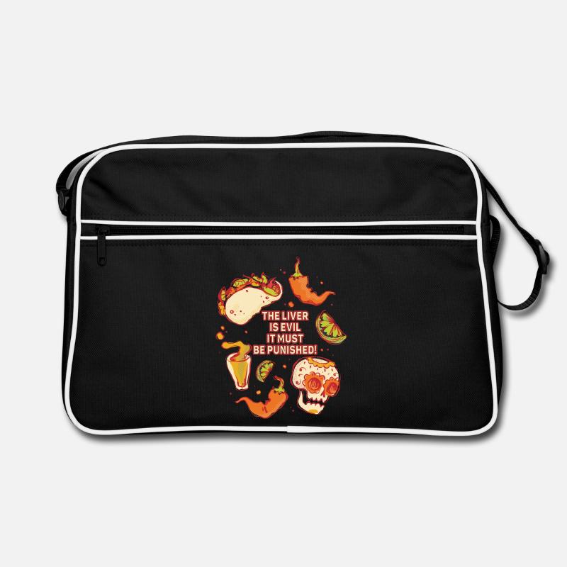 Die Leber ist böse und wird bestraft Retro Tasche
