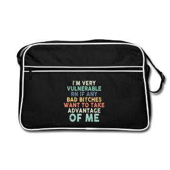 I'm Very Vulnerable RN - Retro Tasche - Schwarz/Weiß - Vorne