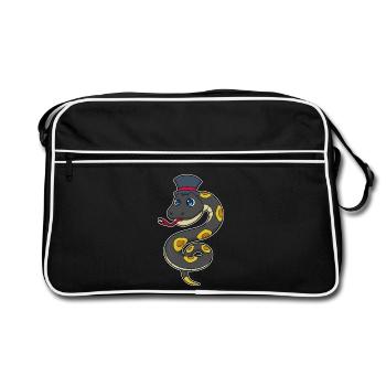 Snake Cylinder - Retro Bag - black/white - Front
