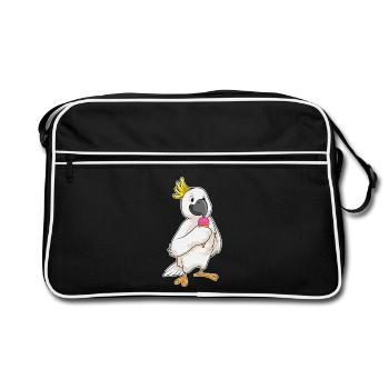 Glace gaufre perroquet - Sac Retro - noir/blanc - Devant